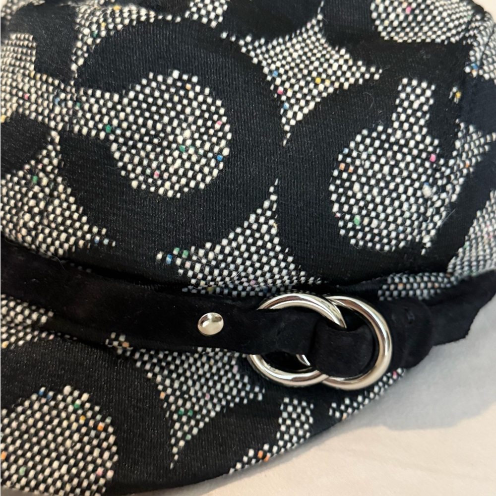 Vintage Y2K Coach Optic C Black Newsboy Hat - Picture 3 of 6